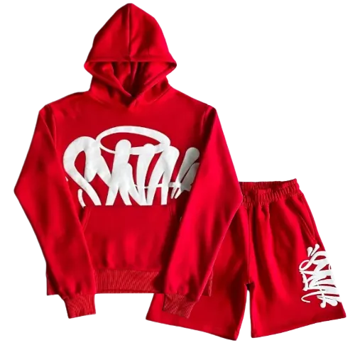 Syna World Red Hoodie And Shorts Set – photo 2