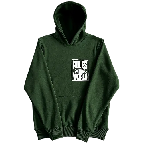 corteiz hoodie rules the world green – photo 2