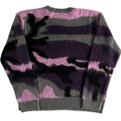 CORTEIZ CREWNECK MOHAIR PURPLE CAMO KNITTED – photo 3