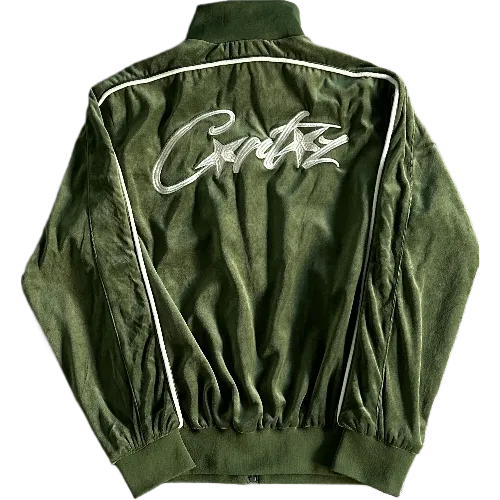 corteiz Velor tracksuit top – Green – photo 2