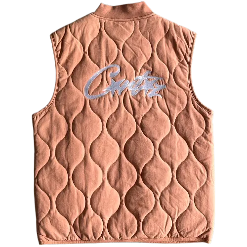corteiz vest gilet jacket Guerillaz Quilted - Pink – photo 2